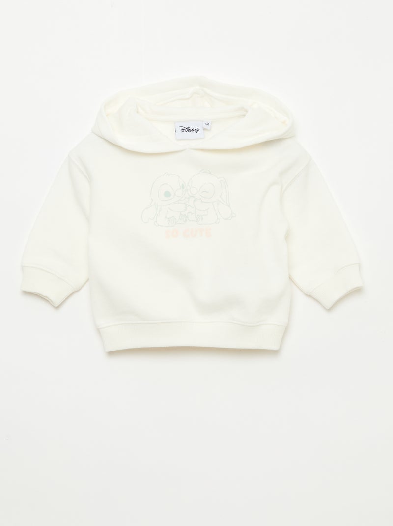 Conjunto sudadera con capucha + leggings 'Disney' Blanco - Kiabi