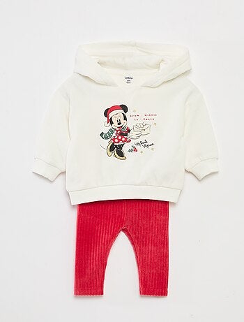 Conjunto sudadera con capucha + leggings 'Disney' 'Minnie' de algodón