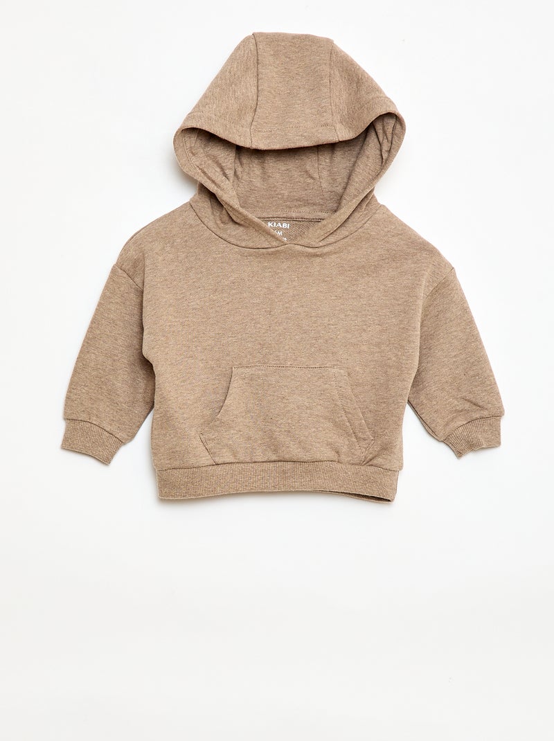 Conjunto sudadera con capucha + pantalón de chándal monocromo - 2 piezas Beige - Kiabi