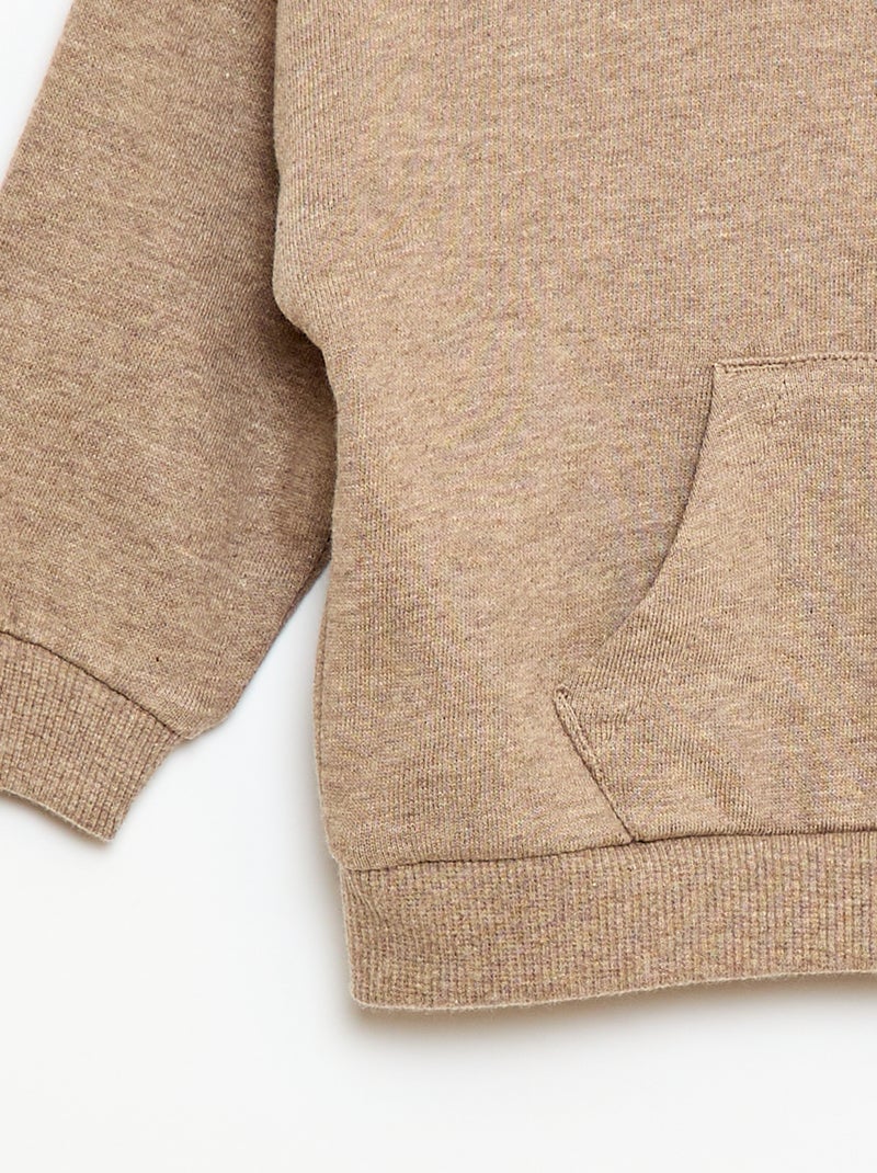 Conjunto sudadera con capucha + pantalón de chándal monocromo - 2 piezas Beige - Kiabi