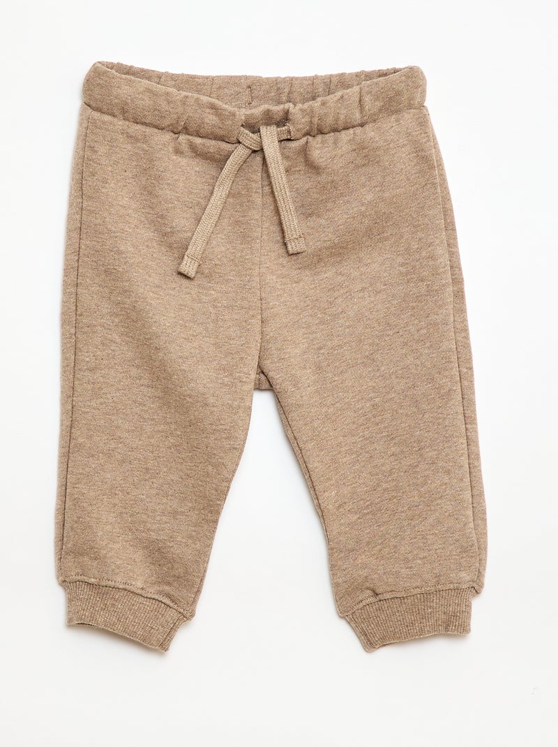 Conjunto sudadera con capucha + pantalón de chándal monocromo - 2 piezas Beige - Kiabi