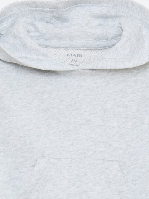 Conjunto sudadera con capucha + pantalón de chándal monocromo - 2 piezas - Kiabi