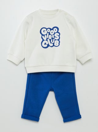 Conjunto sudadera estampada + jogging