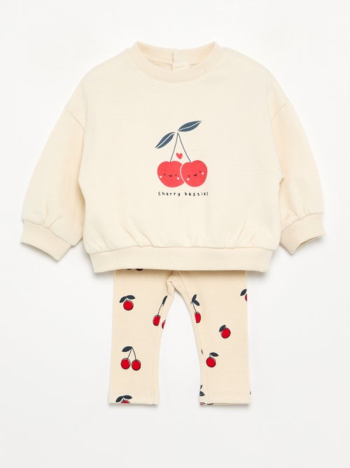 Conjunto sudadera estampada + legging - Kiabi Conjunto sudadera estampada + legging - Kiabi