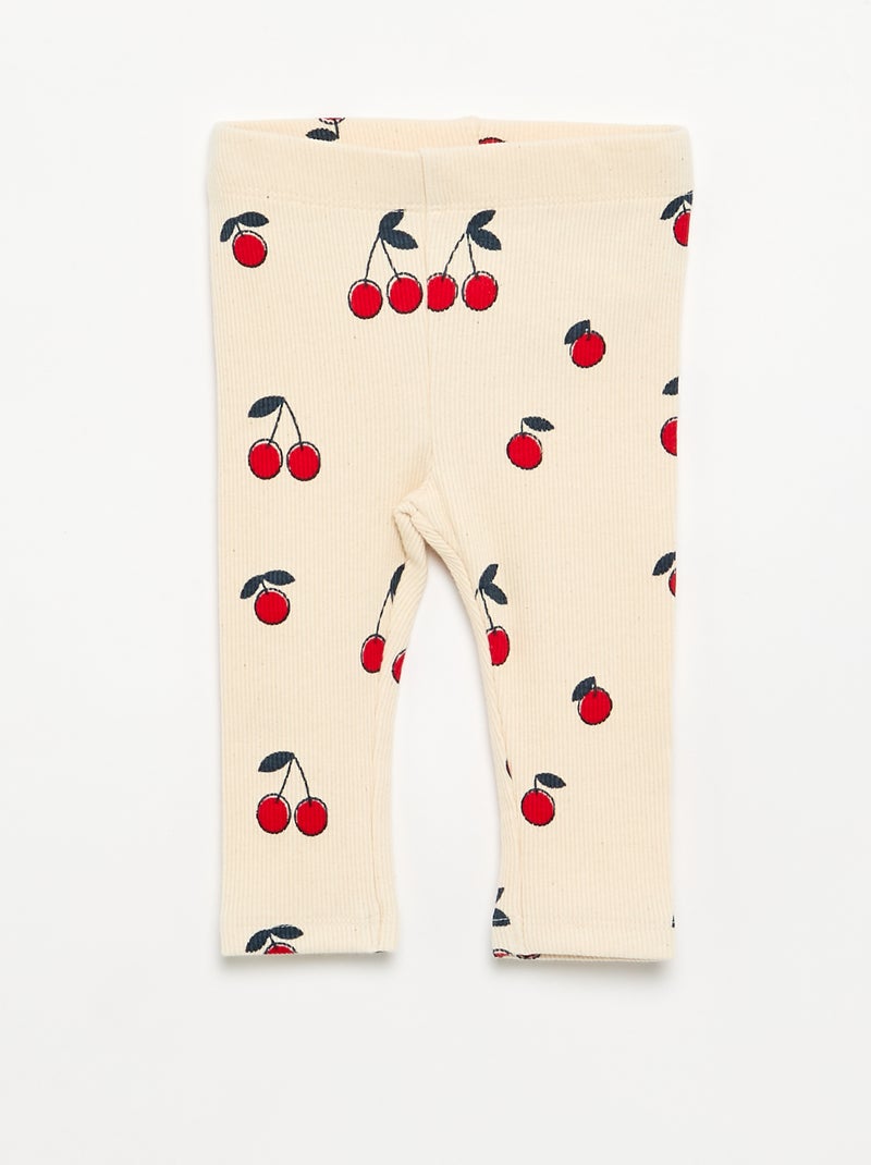 Conjunto sudadera estampada + legging Blanco - Kiabi
