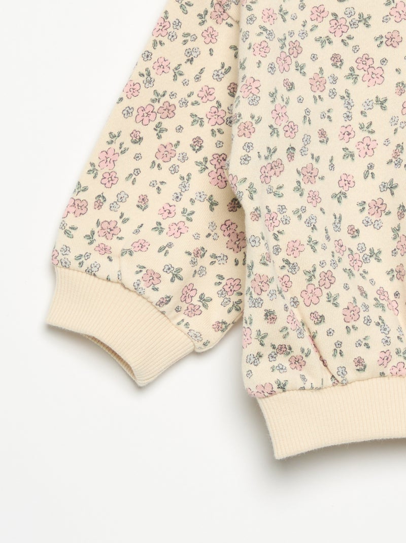 Conjunto sudadera estampada + legging Blanco - Kiabi