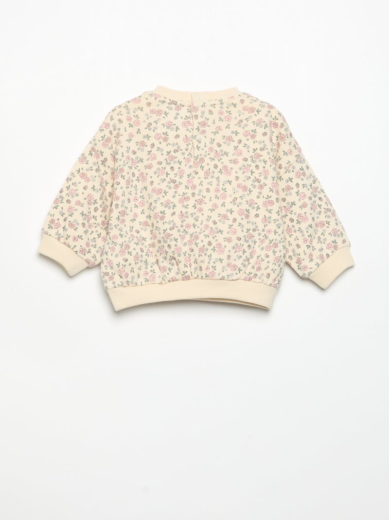 Conjunto sudadera estampada + legging Blanco - Kiabi