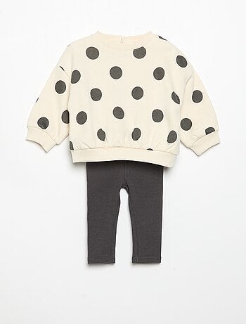 Conjunto sudadera estampada + legging