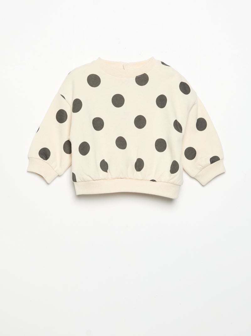 Conjunto sudadera estampada + legging Blanco - Kiabi
