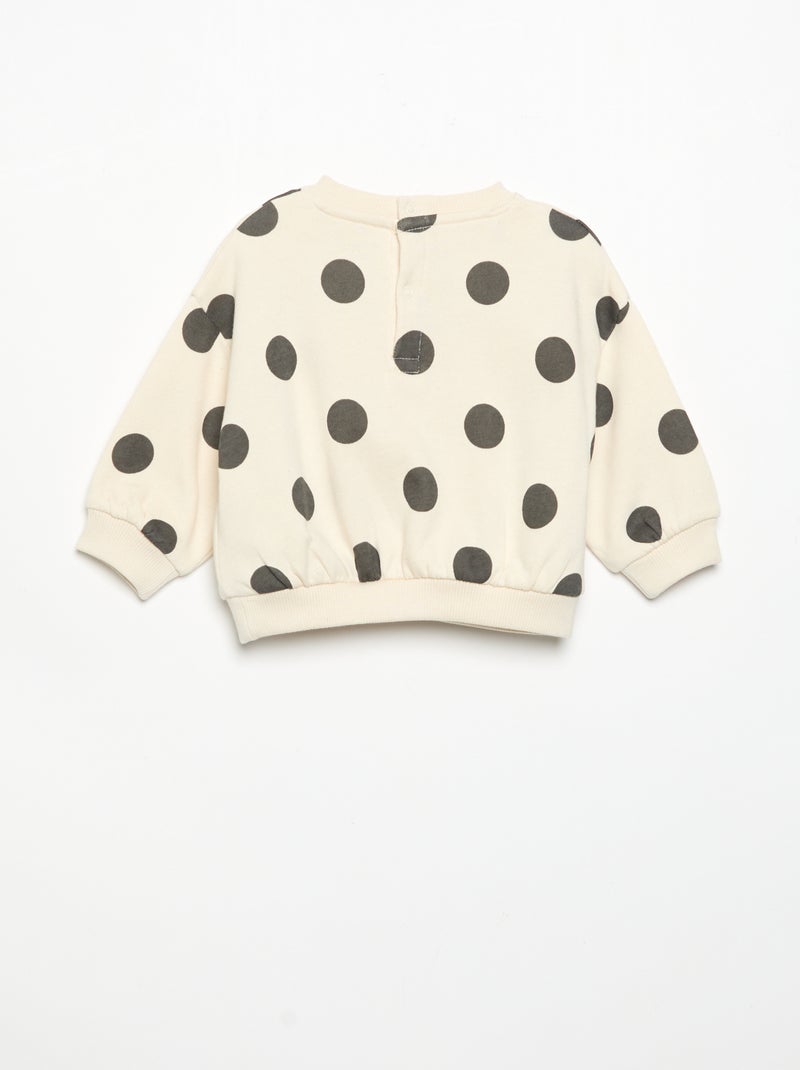 Conjunto sudadera estampada + legging Blanco - Kiabi