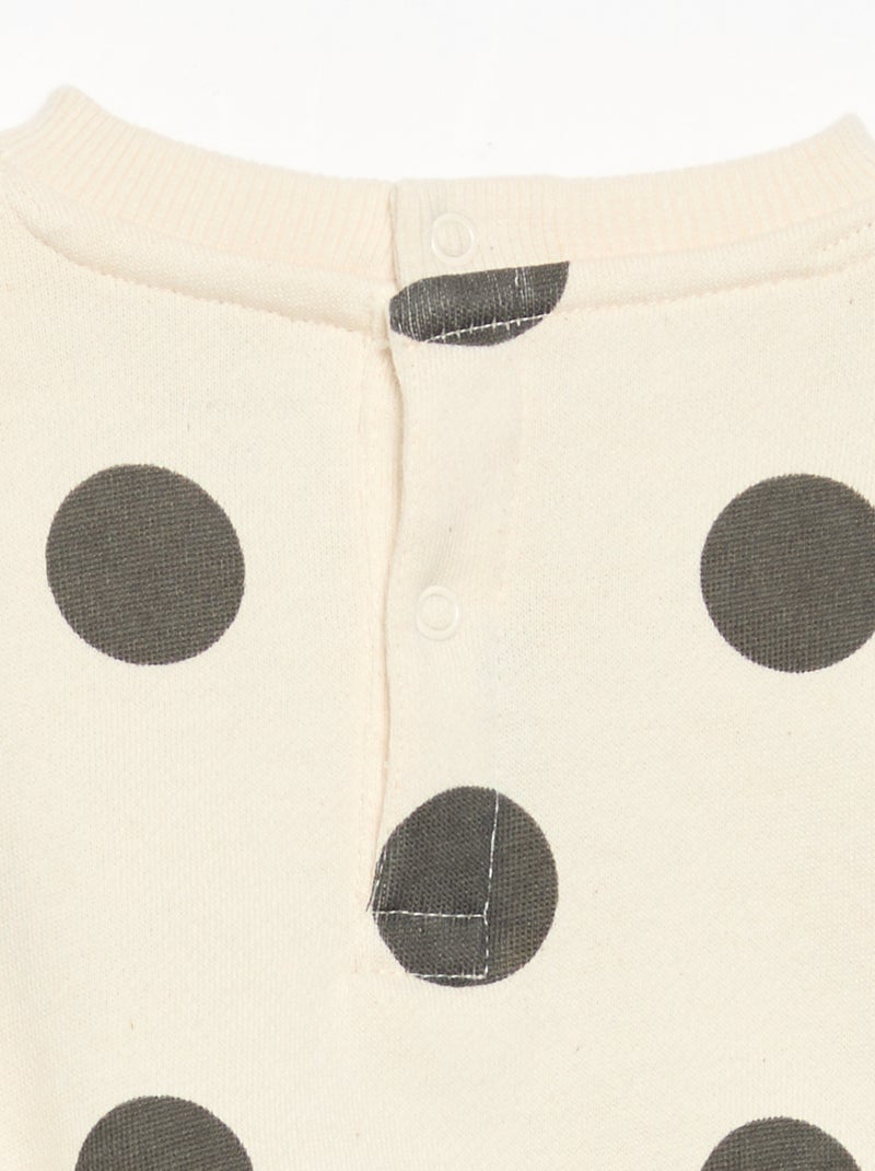 Conjunto sudadera estampada + legging Blanco - Kiabi