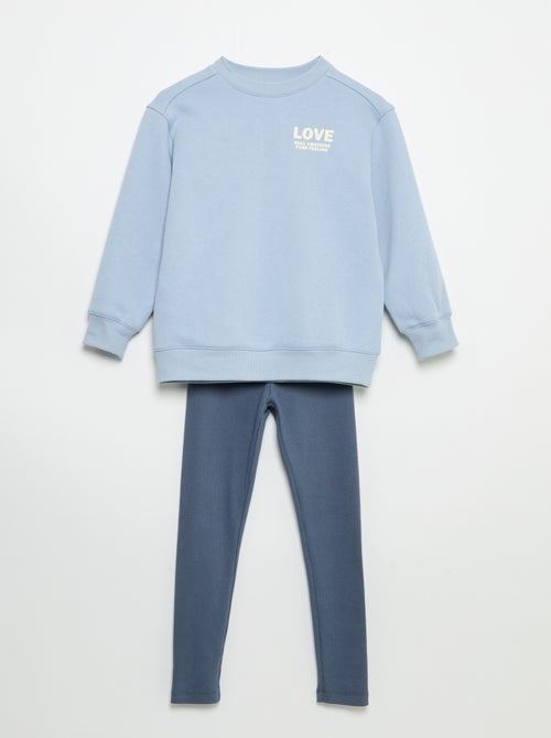 Conjunto sudadera + legging - 2 piezas - Kiabi