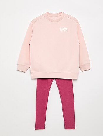 Conjunto sudadera + legging - 2 piezas