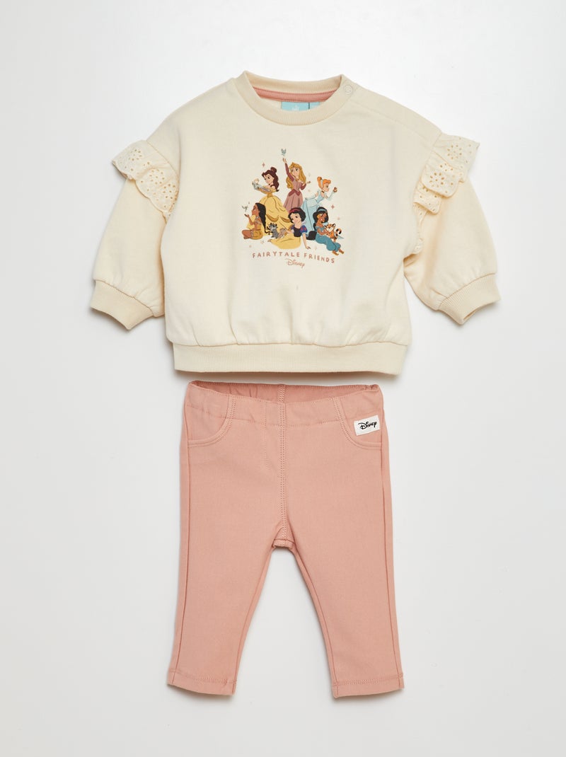 Conjunto sudadera + legging Princesas 'Disney' - 2 piezas BLANCO - Kiabi