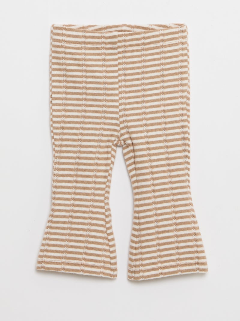 Conjunto sudadera + leggings bicolor Marron - Kiabi