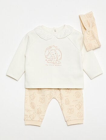 Conjunto Sudadera + leggings + cinta para el pelo 'Dumbo' - 3 piezas