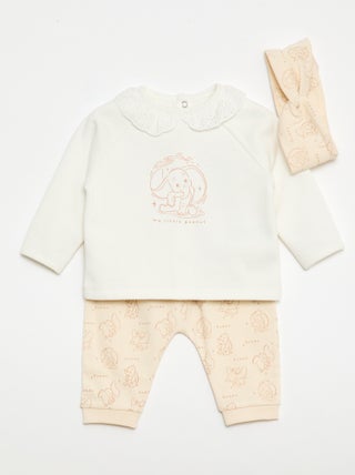 Conjunto Sudadera + leggings + cinta para el pelo 'Dumbo' - 3 piezas