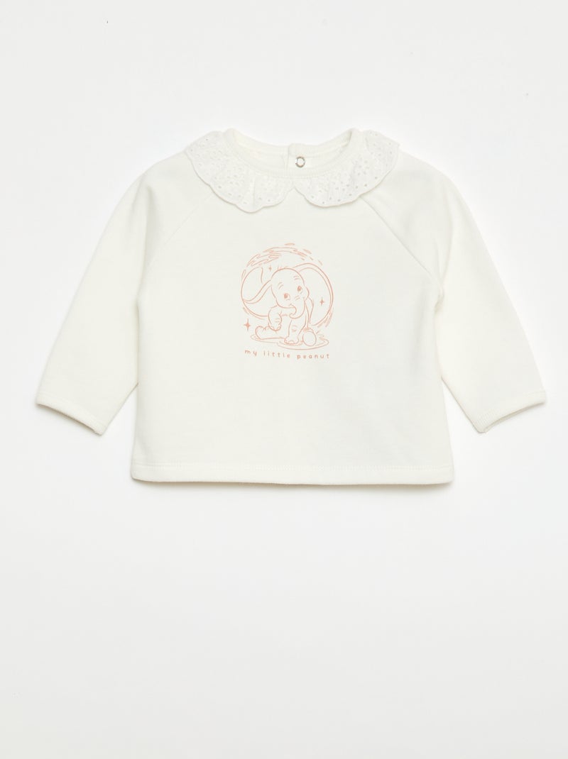 Conjunto Sudadera + leggings + cinta para el pelo 'Dumbo' - 3 piezas Blanco - Kiabi