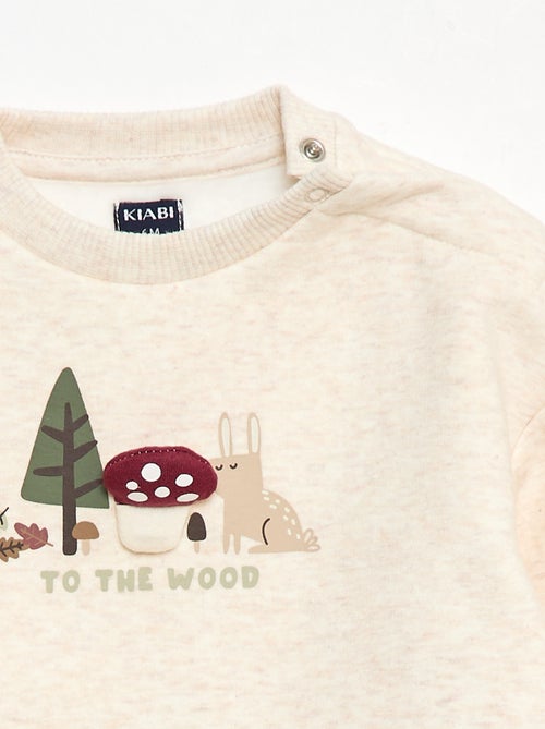 Conjunto sudadera + leggings con dibujo - Kiabi