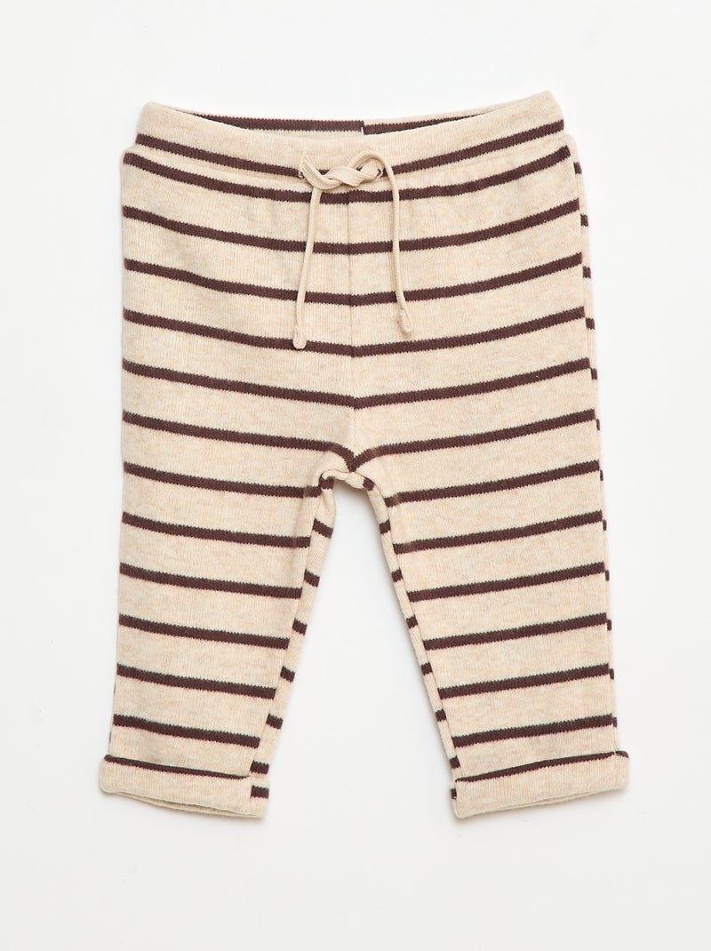 Conjunto sudadera + leggings con dibujo Beige - Kiabi