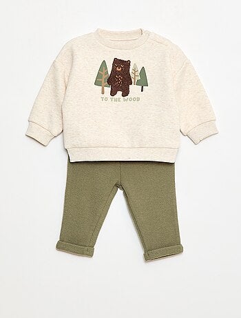 Conjunto sudadera + leggings con dibujo