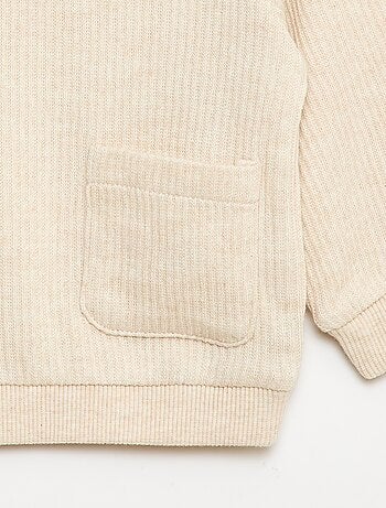Conjunto sudadera + leggings de canalé - 2 piezas