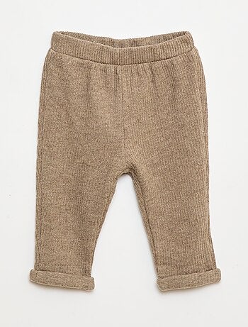 Conjunto sudadera + leggings de canalé - 2 piezas