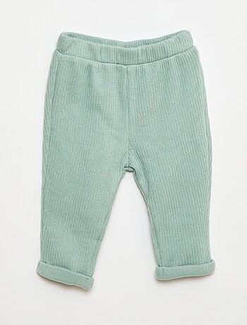 Conjunto sudadera + leggings de canalé - 2 piezas