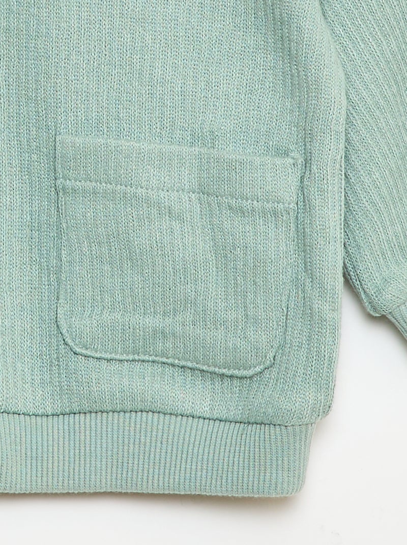 Conjunto sudadera + leggings de canalé - 2 piezas Verde - Kiabi