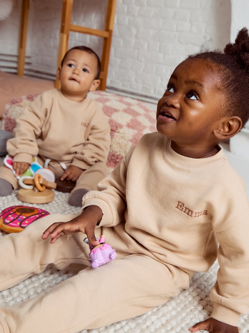 Conjunto sudadera + pantalón de chándal - 2 piezas Beige - Kiabi