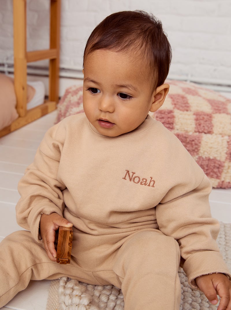 Conjunto sudadera + pantalón de chándal - 2 piezas Beige - Kiabi