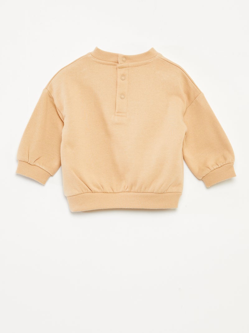 Conjunto sudadera + pantalón de chándal - 2 piezas Beige - Kiabi