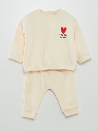 Conjunto sudadera + pantalón de chándal - 2 piezas