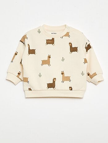 Conjunto sudadera + pantalón de chándal con estampado fantasía - 2 piezas