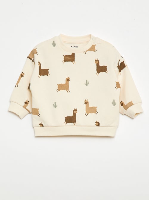 Conjunto sudadera + pantalón de chándal con estampado fantasía - 2 piezas - Kiabi