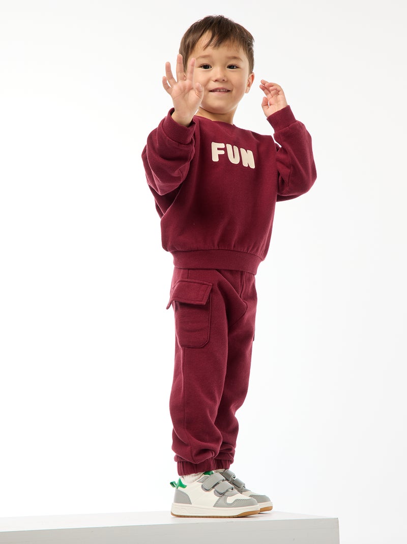 Conjunto sudadera + pantalón de chándal Rojo - Kiabi