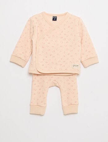 Conjunto sudadera + pantalón de felpa - 2 piezas