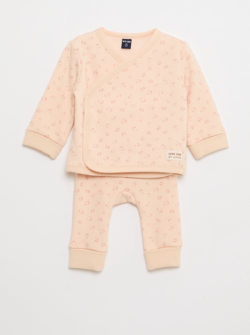 Conjunto sudadera + pantalón de felpa - 2 piezas - Kiabi