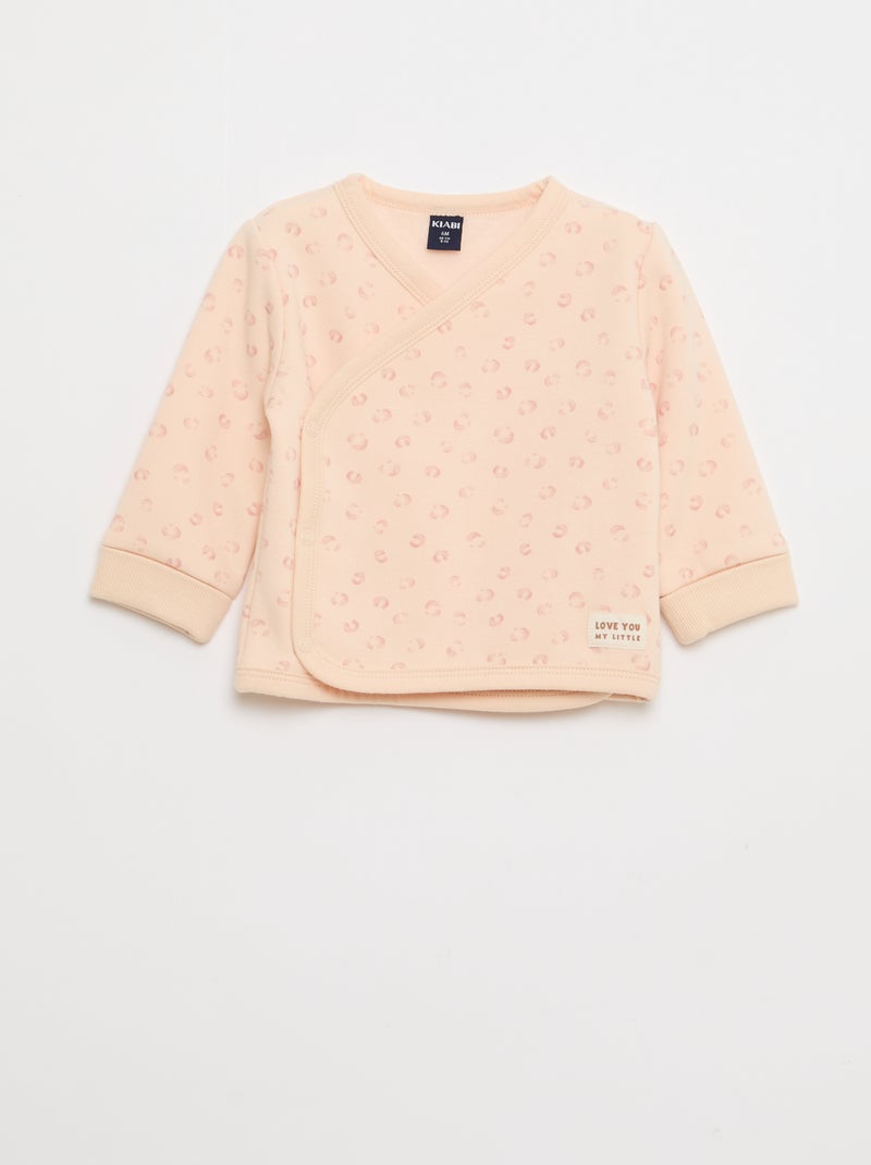Conjunto sudadera + pantalón de felpa - 2 piezas Rosa - Kiabi