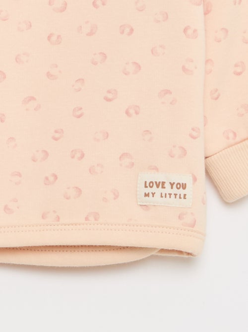 Conjunto sudadera + pantalón de felpa - 2 piezas - Kiabi