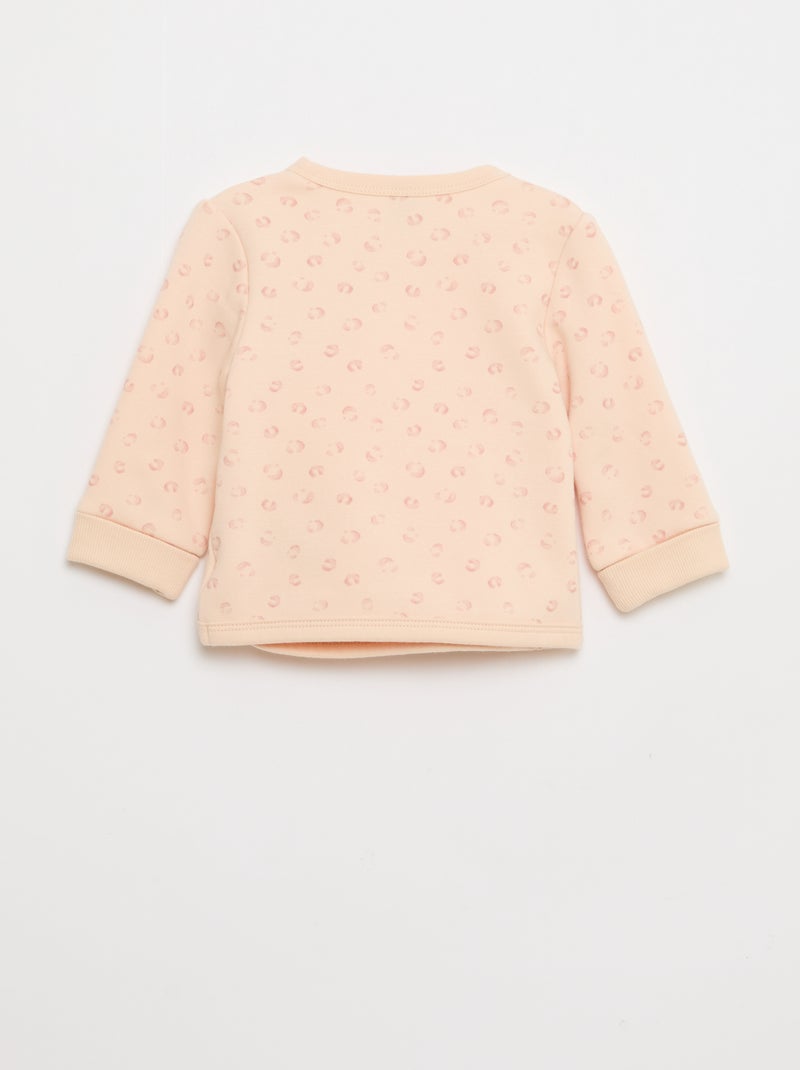 Conjunto sudadera + pantalón de felpa - 2 piezas Rosa - Kiabi