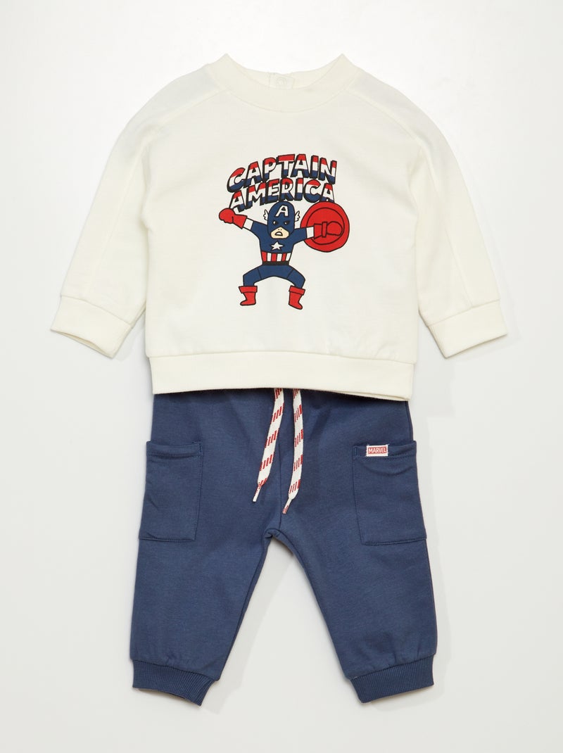 Conjunto sudadera + pantalón de jogging 'Los Vengadores' 'Marvel' - 2 piezas BLANCO - Kiabi