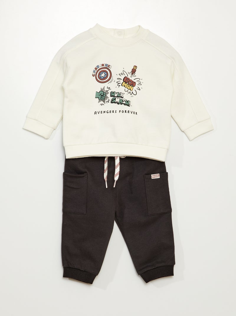 Conjunto sudadera + pantalón de jogging 'Los Vengadores' 'Marvel' - 2 piezas BLANCO - Kiabi