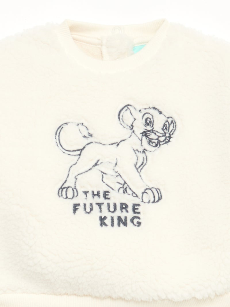 Conjunto sudadera + pantalón 'Disney' 'Simba' de algodón Blanco - Kiabi