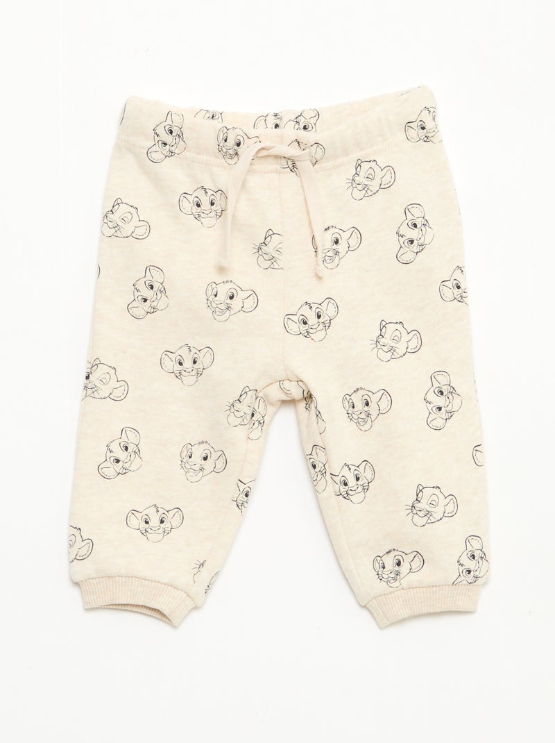 Conjunto sudadera + pantalón 'Disney' 'Simba' de algodón Blanco - Kiabi