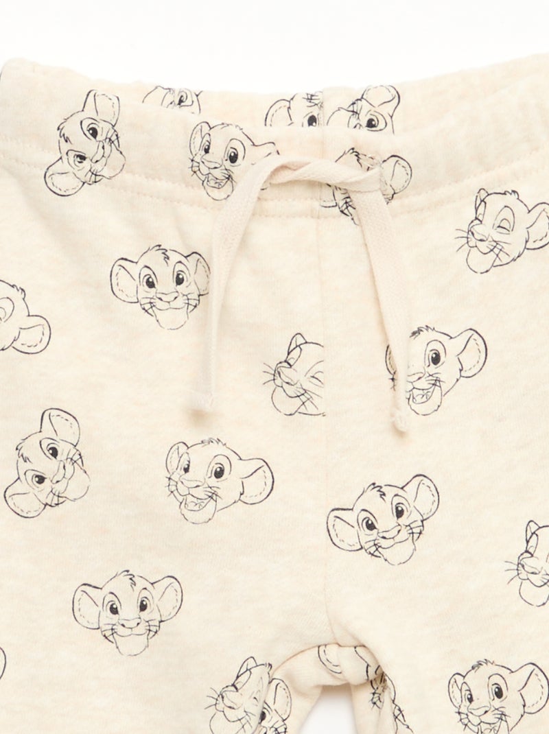 Conjunto sudadera + pantalón 'Disney' 'Simba' de algodón Blanco - Kiabi