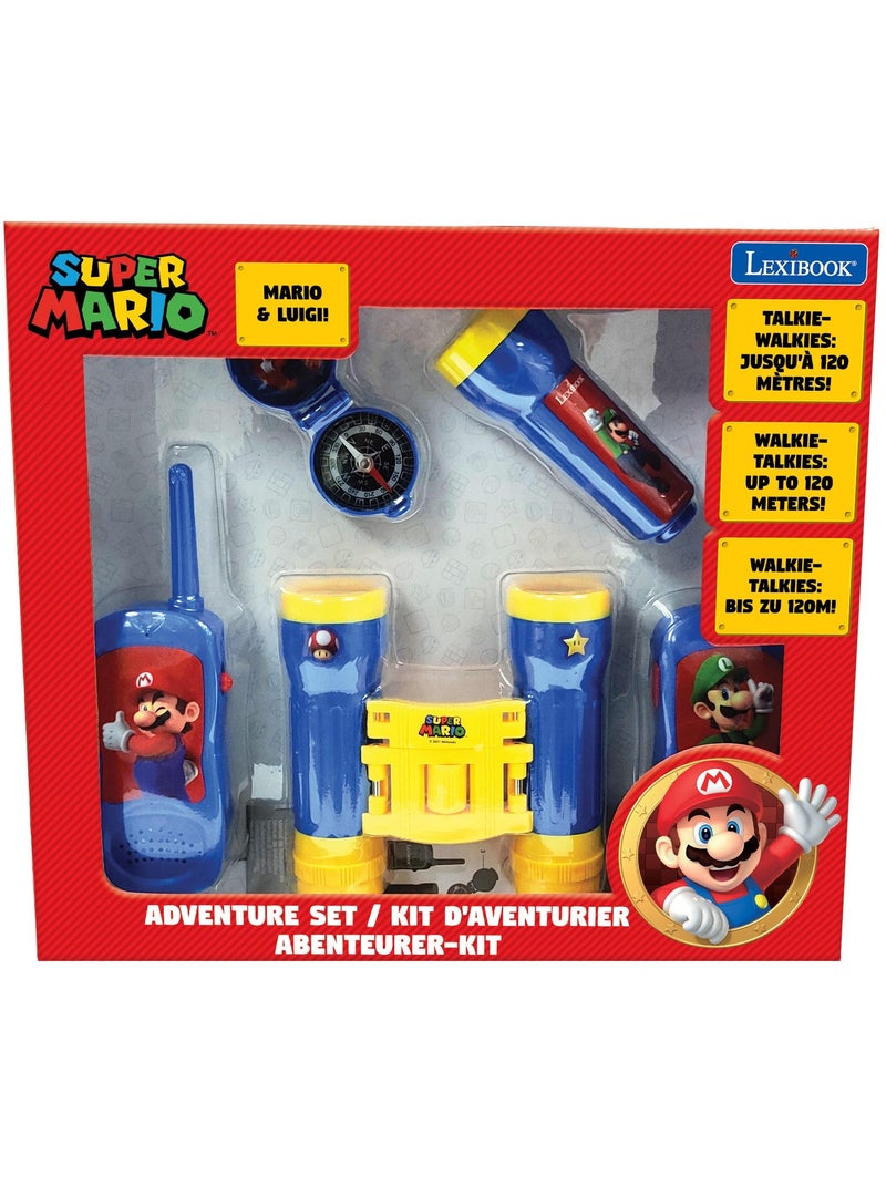 conjunto Super Mario aventura con walkie talkies de hasta 120 m, prism?ticos y br?jula N/D - Kiabi