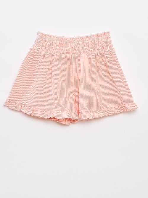 Conjunto top + falda de rayas de tejido de crepé - 2 piezas - Kiabi