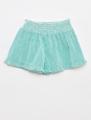 Conjunto top + falda de rayas de tejido de crepé - 2 piezas