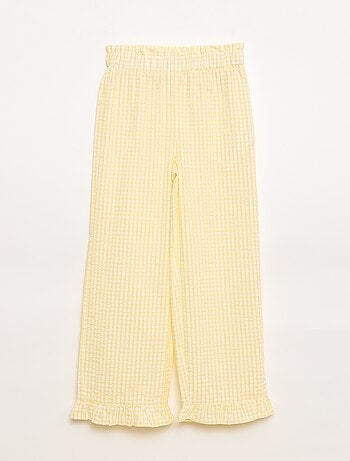 Conjunto top + pantalón con detalles de algodón